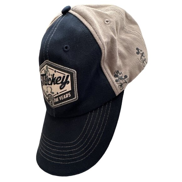 Mickey Mouse THROUGH THE YEARS Ball Cap Navy Gray 28 Years Disney - Picture 3 of 8